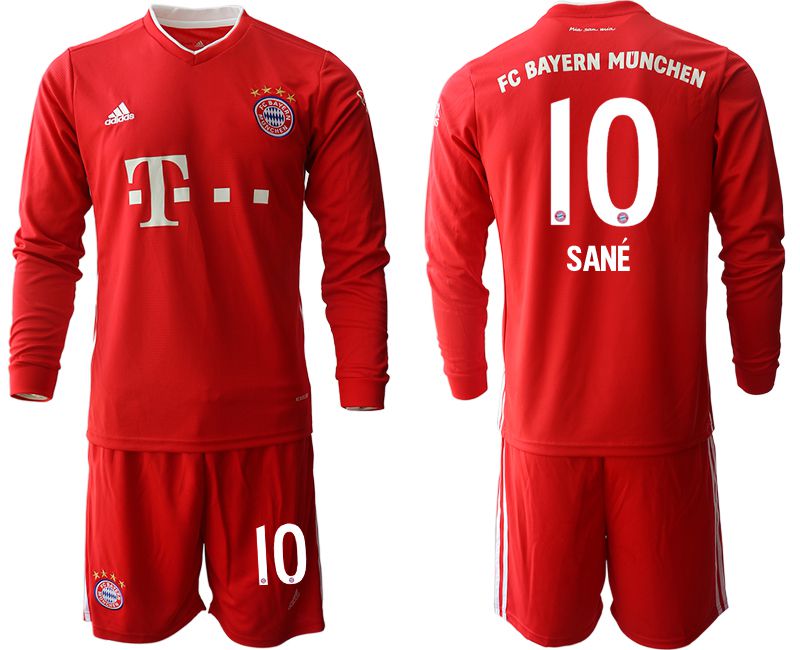 Men 2020-2021 club Bayern Munich home long sleeves #10 red Soccer Jerseys1->bayern munich jersey->Soccer Club Jersey